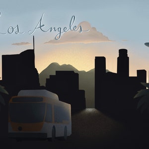 Downtown Los Angeles postcard