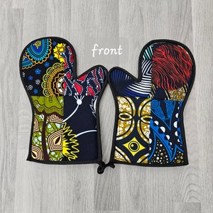 African Print Oven Gloves/ Great Gift Idea/ Holidays/House Warming/Kitchen Use