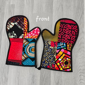 African Print Oven Gloves/ Great Gift Idea/ Holidays/House Warming/Kitchen Use