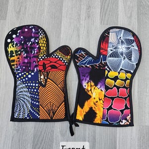 Oven Gloves/ Great Gift Idea/ Holidays/House Warming/Kitchen Use/African Print Oven Gloves