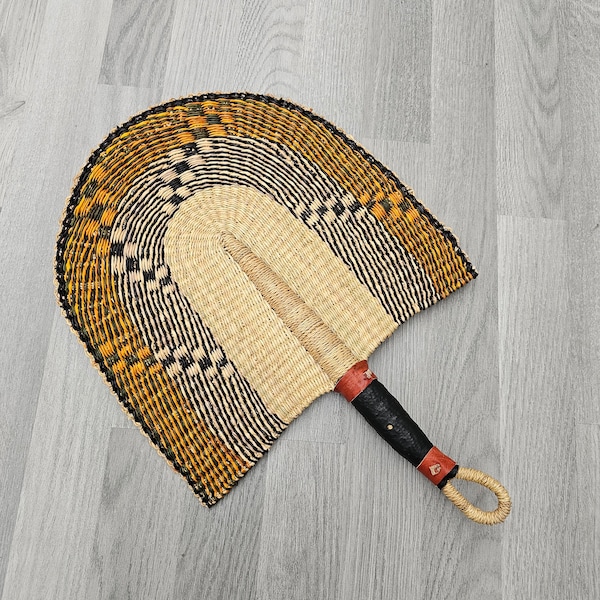 Bolga Fan | Hand Woven African Fan | Traditional African Fan | Bohemian Wall Decor | Wall Decor | African Art