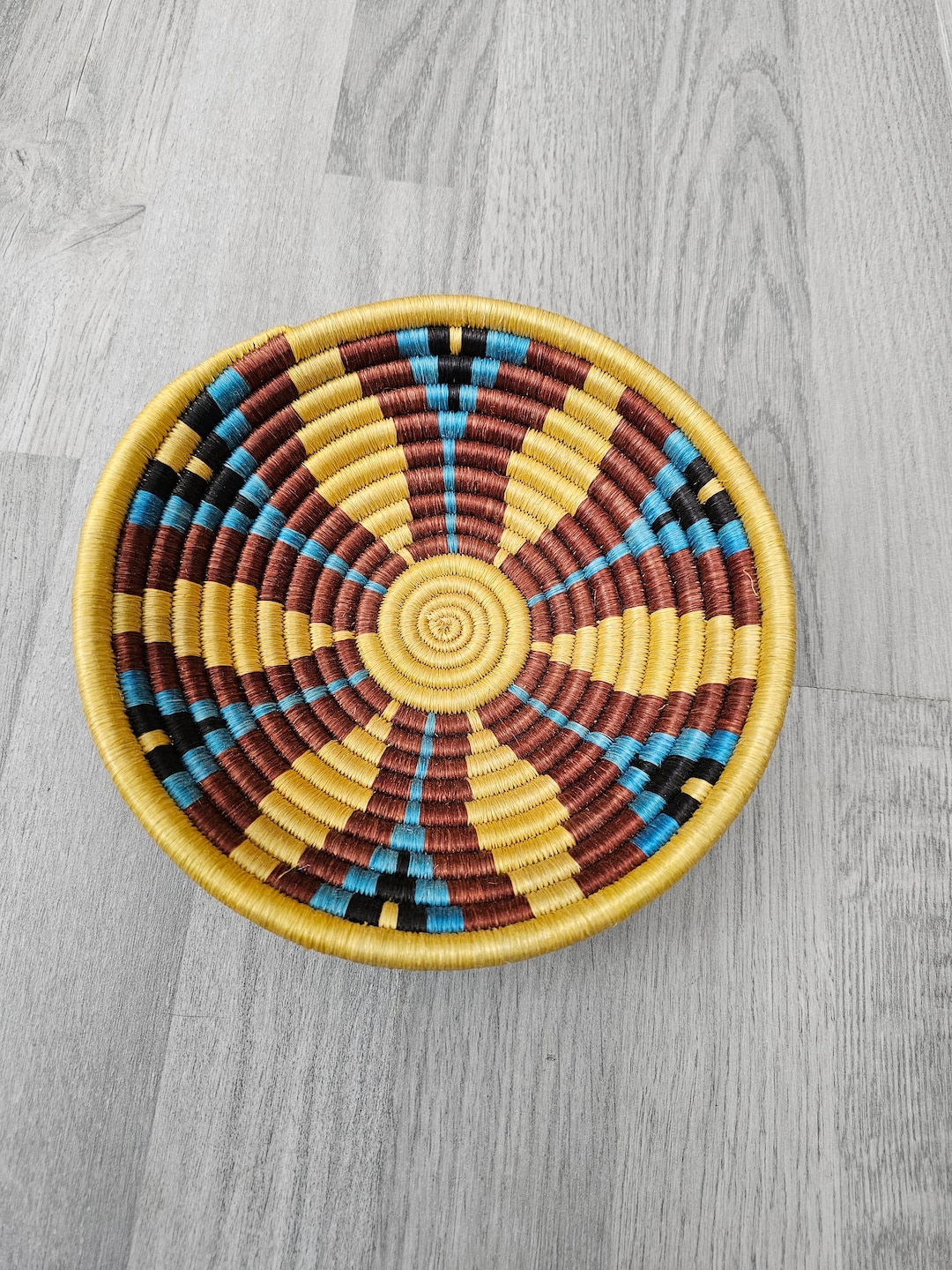 Rwanda Basket / African Basket / African Wall Baskets / Straw Etsy