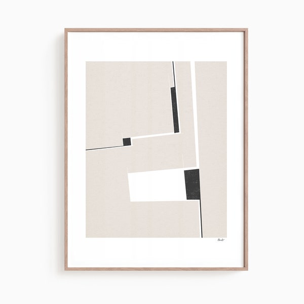 Abstract art print ⋅ Downloadable Prints ⋅ Suprematism, Avant garde art print ⋅ Large wall art poster