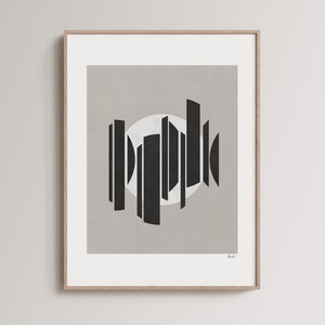 Abstract Printable Wall Art ⋅ Large Wall Art Print, Mid Century Modern Print ⋅ Japandi Interior Poster, Simple Wall Prints ⋅ Digital Print
