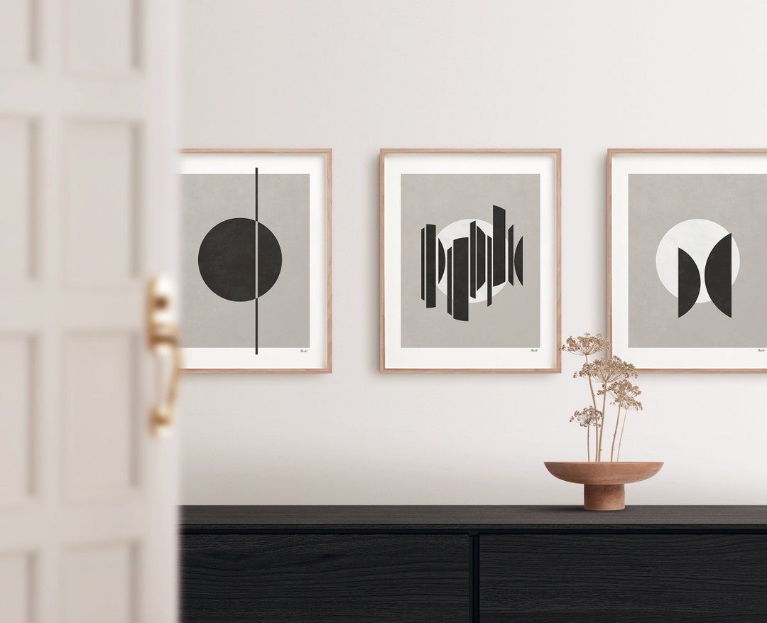 Printable Wall Art Set of 3 ⋅ Downloadable Prints ⋅ Minimalist Gallery ...