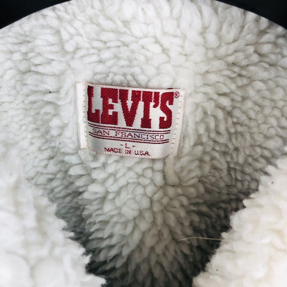 Vintage Levi's Mens Large Sherpa Lined Stone Wash… - image 4