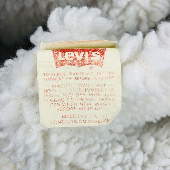 Vintage Levi's Mens Large Sherpa Lined Stone Wash… - image 6