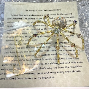 Christmas spiders, ornament, Spiderville, beaded spiders