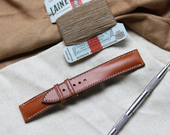 Brown vegtan Leather watch strap  24mm,22mm,21mm,20mm,19mm,18mm,16mm-VEG-BROWN-F-K-X-N-