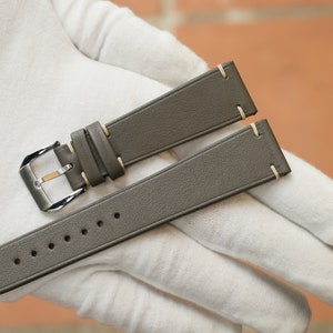 Swift grey slim  Leather watch strap-SWIFT-GRAY-0-D-0-N-