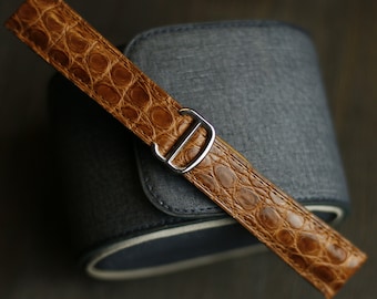 Conag patina alligator France leather cartier  watch strap-CLuon cartier L1-PATINA CONAG-V-S-M-N-