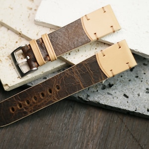 Bracelet montre cuir Chromepak horween Tobaco - Cire SAP JVS-TOBACO & naturel-0-DS2-0-N sơn kem-