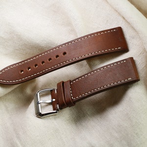 Chromepak horween peacan brown watch strap - HORWEEN-SEPIA-0-K-M-N-