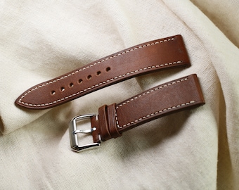Chromepak horween peacan brown watch strap - HORWEEN-SEPIA-0-K-M-N-