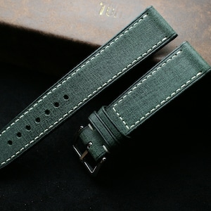 Correa de reloj fina Babele verde oscuro -BABELE-GREEN-0-K-TH-N-