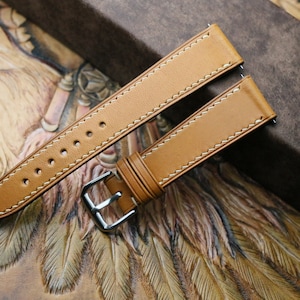 vegtan tan Leather watch strap  24mm,22mm,21mm,20mm,19mm,18mm,16mm-VEG-TAN SANG-0-K-X-N-