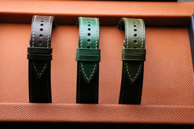 butero dark brown leather watch strap 24mm ,22mm,21mm,20mm,19mm,18mm,16mm-BUTERO-BROWN-F-S-X-N image 3