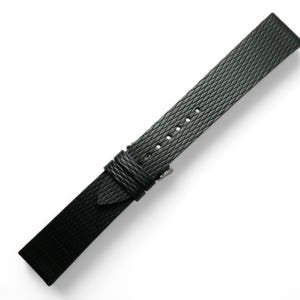 Embossed cowhide black leather watch strap 24mm ,22mm,21mm,20mm,19mm,18mm,16mm-TRAM-BLACK-0-0-0ke-N-
