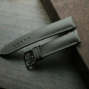 Epsom gray leather watch strap  24mm,22mm,21mm,20mm,19mm,18mm,16mm-EPSOM-DARK GRAY-F-K-X-N-