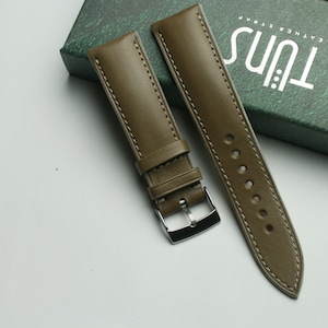 butero Etaupe padded leather watch strap-BUTERO-TAUPE-F-S-M-N-