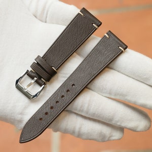 Swift Brown slim Leather watch strap -SWIFT-BROWN-0-D-0-N-