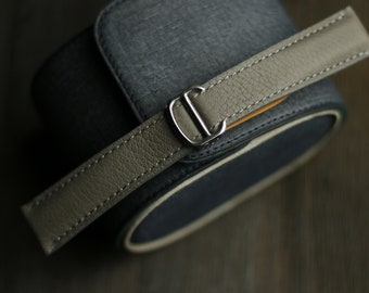 Gray Togo leather cartier  watch strap-Togo cartier L1-Gray-V-S-M-N-