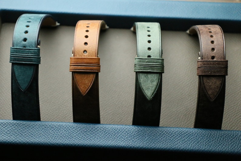 Brown maya slim Leather watch strap 24mm,22mm,21mm,20mm,19mm,18mm,16mm-MAYA-BROWN-0-D-0-N zdjęcie 4