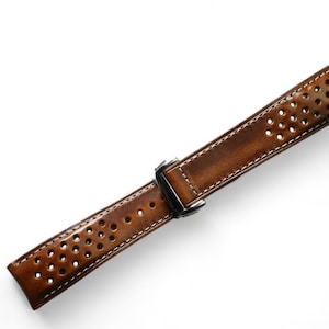 Rally Omega tuscany Bordeaux leather padded watch strap-TUSCANY Omega RALLY -BORDEAUX-V-K-M-T-