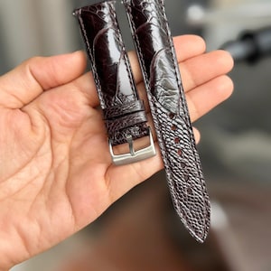 Ostrich Tobaco Brown leather watch strap 24mm ,22mm,21mm,20mm,19mm,18mm,16mm-DD-Tobaco BROWN-F-S-M-N-