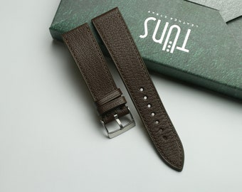 Alran Sully Dark Brown Goat Leather Watch Strap, Custom Size - AR2