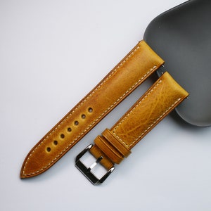 Waxy golden yellow watch strap , ,24mm 22mm,21mm,20mm 19mm ,18mm ...-WAXY-GOLDEN YELLOW-F-K-M-N-