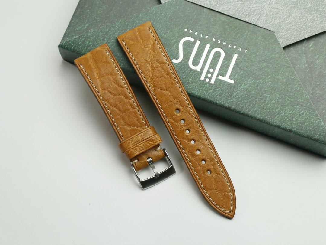 Bison Lederarmband schmal 24 mm 22 mm 21 mm 20 mm 19 mm