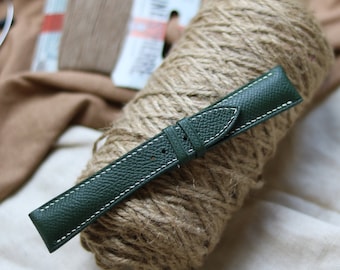 epsom green leather watch strap 24mm ,22mm,21mm,20mm,19mm,18mm,16mm-EPSOM-GREEN-F-K-M-N-