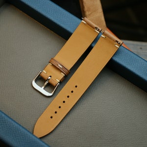 Brown maya slim Leather watch strap 24mm,22mm,21mm,20mm,19mm,18mm,16mm-MAYA-BROWN-0-D-0-N image 3