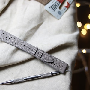epsom grey rally  Leather watch strap  24mm,22mm,21mm,20mm,19mm,18mm,16mm-EPSOM-GRAY-0-K-M-NLK-