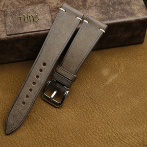 Pueblo dark brown Leather slim watch strap  24mm,22mm,21mm,20mm,19mm,18mm,16mm-PUEBLO-BROWN-0-D-0-N-