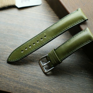 Butero olive Leather watch strap  24mm,22mm,21mm,20mm,19mm,18mm,16mm-BUTERO-OLIVE-F-S-X-N-