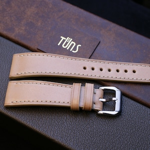Shell cordovan shinki leather , natural slim watch strap 24mm ,22mm,21mm,20mm,19mm,18mm,16mm-SHELL-NATURAL-0-S-TH-N-