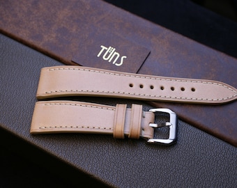 Shell cordovan shinki leather , natural slim watch strap 24mm ,22mm,21mm,20mm,19mm,18mm,16mm-SHELL-NATURAL-0-S-TH-N-