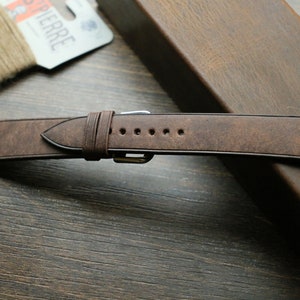 Brown maya slim Leather watch strap 24mm,22mm,21mm,20mm,19mm,18mm,16mm-MAYA-BROWN-0-D-0-N image 2