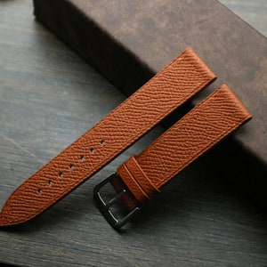 epsom orange slim watch strap 24mm ,22mm,21mm,20mm,19mm,18mm,16mm-EPSOM-ORANGE-0-S-M-N-