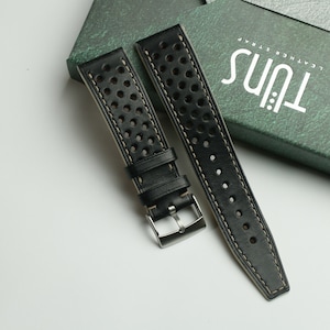 Rally butero black watch strap-BUTERO-BLACK-0-Taupe-M-RLST-