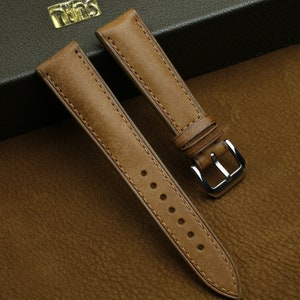 Pueblo conag Leather watch strap  24mm,22mm,21mm,20mm,19mm,18mm,16mm -PUEBLO-COGNAC-F-S-TH-N-