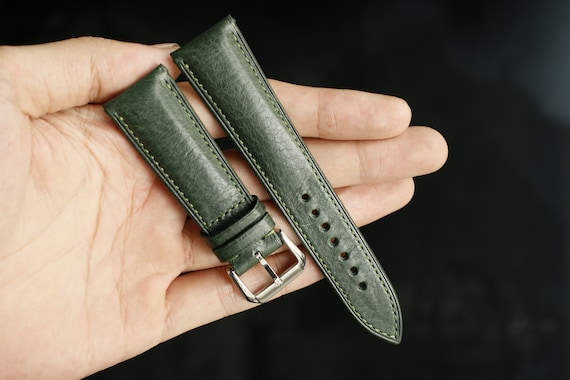 Bracelet De Montre En Cuir Vachette Noir – Largeurs 18/20/22 Mm, Modèle Soft Vintage, Neuf