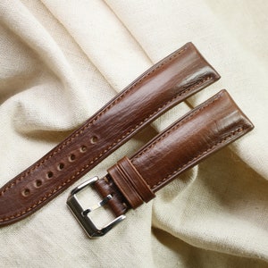 Chromexcel brown leather watch strap -CHROMEXCEL-BROWN-F-S-M-N-