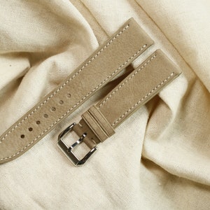 Nubuck begie slim  watch strap 24mm,22mm,21mm,20mm,19mm,18mm,16mm-NUBUCK-BEGIE-0-K-M-N-
