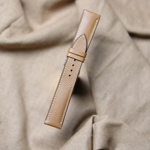 epsom Tan Brown Leather watch strap  24mm,22mm,21mm,20mm,19mm,18mm,16mm-EPSSOM-GOLD-F-K-M-N-