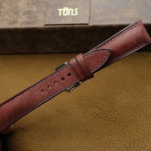 Handgjort Pueblo vinrött läderarmband, anpassad storlek - P20