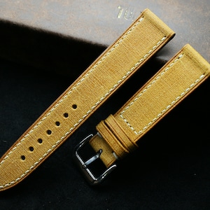 Babele yellow slim watch strap 24mm,22mm,21mm,20mm,19mm,18mm,16mm-BABELE-YELLOW-0-K-TH-N-