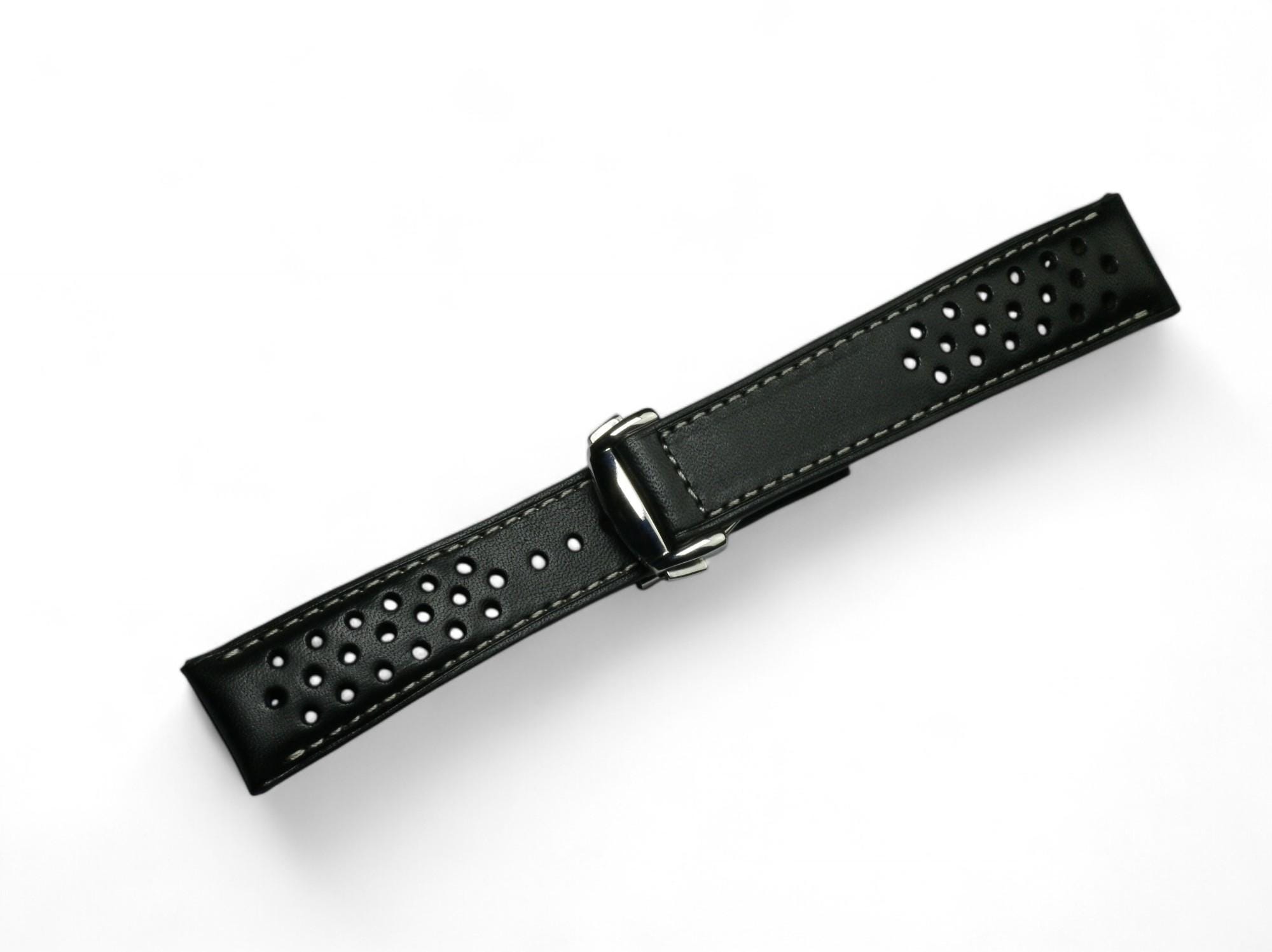 OMEGA ブラックレザーバンド 18mm OMEGA 純正 レザーストラップ 18㎜ ブラック（オメガ 18㎜ 純正